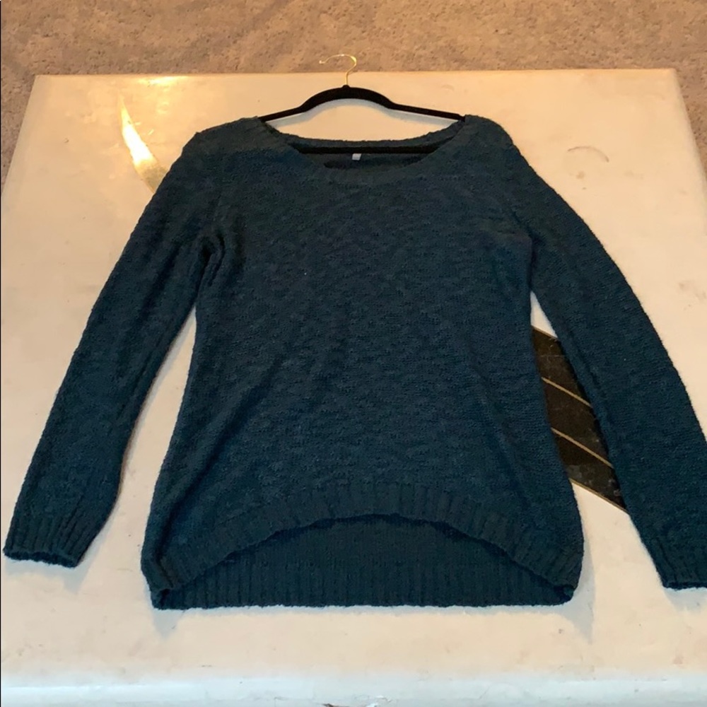 Teal knit sweater